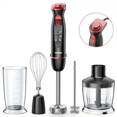 VAVSEA - 5-in-1 Immersion Hand Blender with 1100W Motor and 24-Speed Control