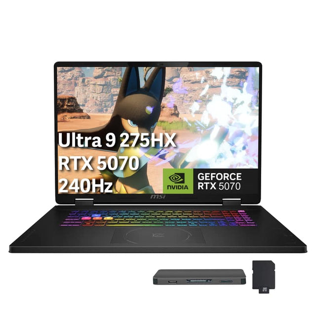 Ultra 9 275HX  
RTX 5070  
240Hz  
GEFORCE RTX 5070  
NVIDIA  
MSI