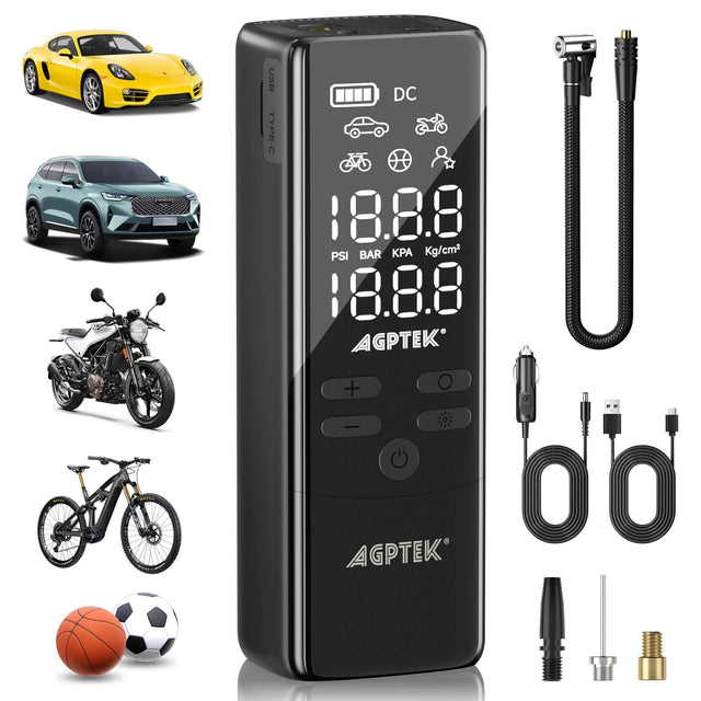 USB TYPE-C DC 18.8.8 18.8.8 PSI AGPTEK BAR Kg/cm2 I + - 00 AGPTEK