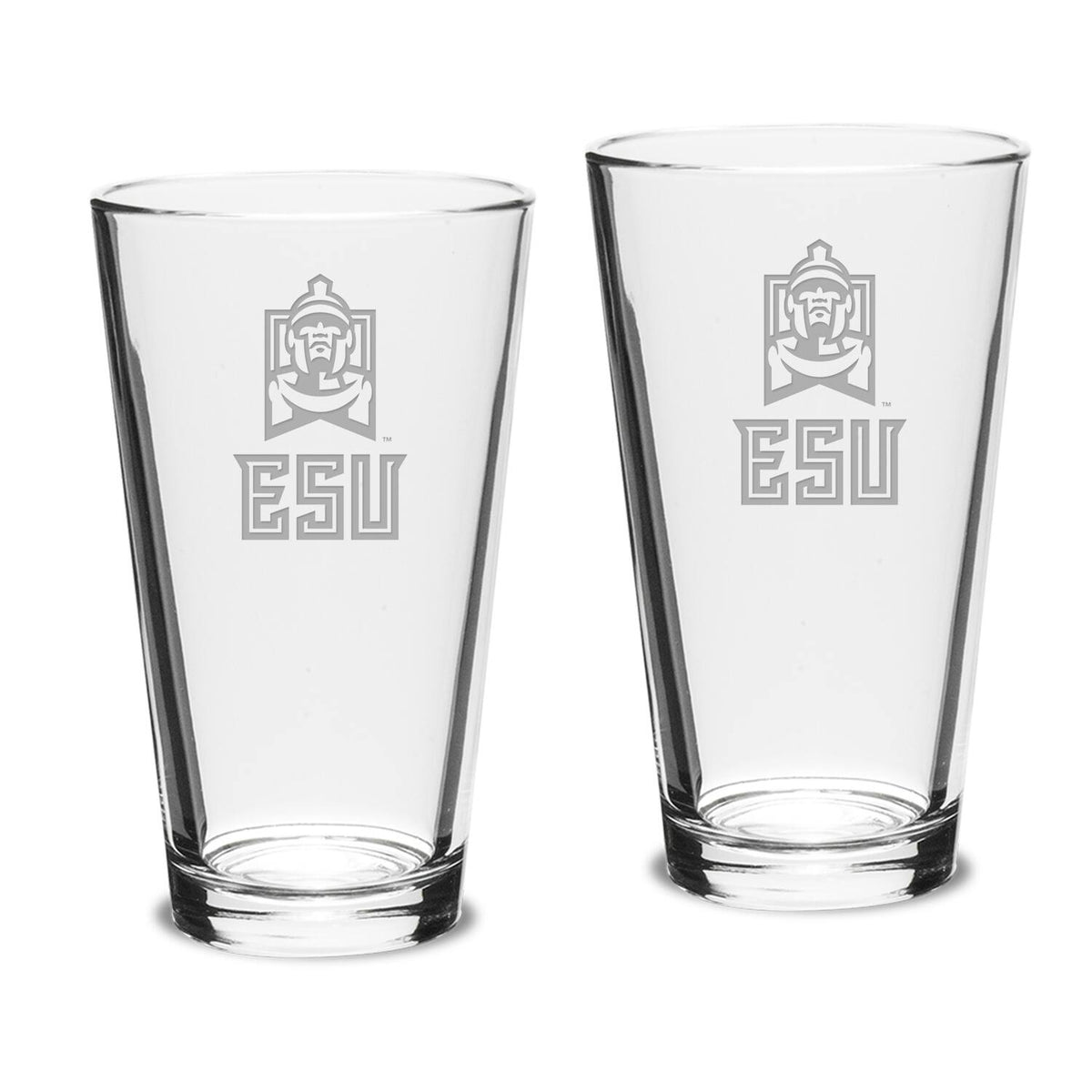 Jardine - East Stroudsburg Warriors 16oz. 2-Piece Classic Pub Glass Set - Multicolor