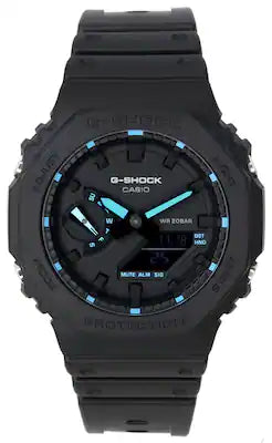 Casio - G-Shock Neon Accent Analog Digital Quartz GA-2100-1A2 GA2100-1A2 200M Men's Watch