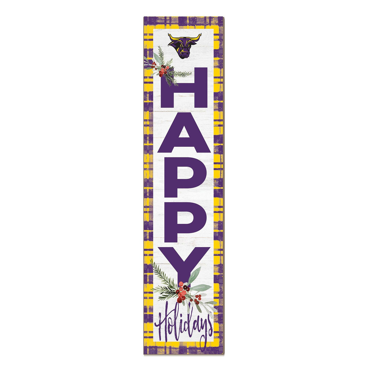Jardine - Minnesota State Mavericks 12'' x 48'' Outdoor Merry Christmas Leaner - White