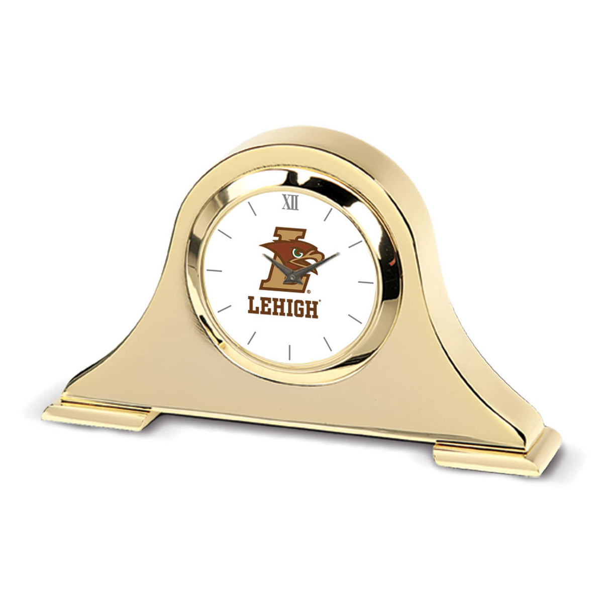 Jardine - Lehigh Mountain Hawks Team Logo Napoleon Desk Clock - Gold