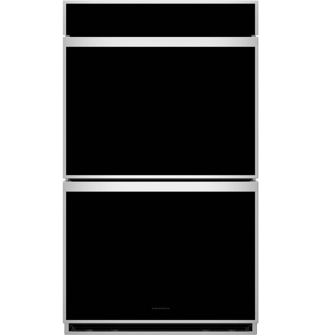 Front. Monogram - Minimalist 30" Smart Built-In Double Electric Twin Convection with Direct Air Wall Oven with Air Fry and In-Oven Camera - Stainless Steel.