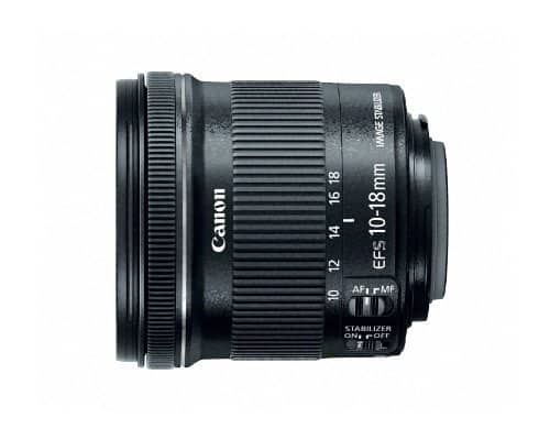 Canon - EF-S 10-18mm f/4.5-5.6 is STM Lens, Black - Black