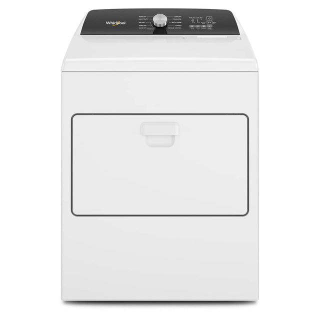 Front. Whirlpool - 7.0 Cu. Ft. Electric Dryer with Moisture Sensing - White.