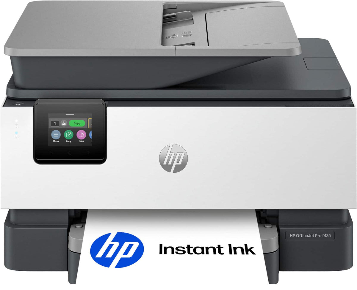 HP - OfficeJet Pro 9125 Wireless All-in-One Inkjet Printer, Scanner, Copier, AI-Enabled with 3 Months of Instant Ink - Cement