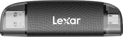 Lexar - Dual-Slot USB-A/C Reader, Up to 205MB/s Transfer Speed, Supports SD and microSD Cards