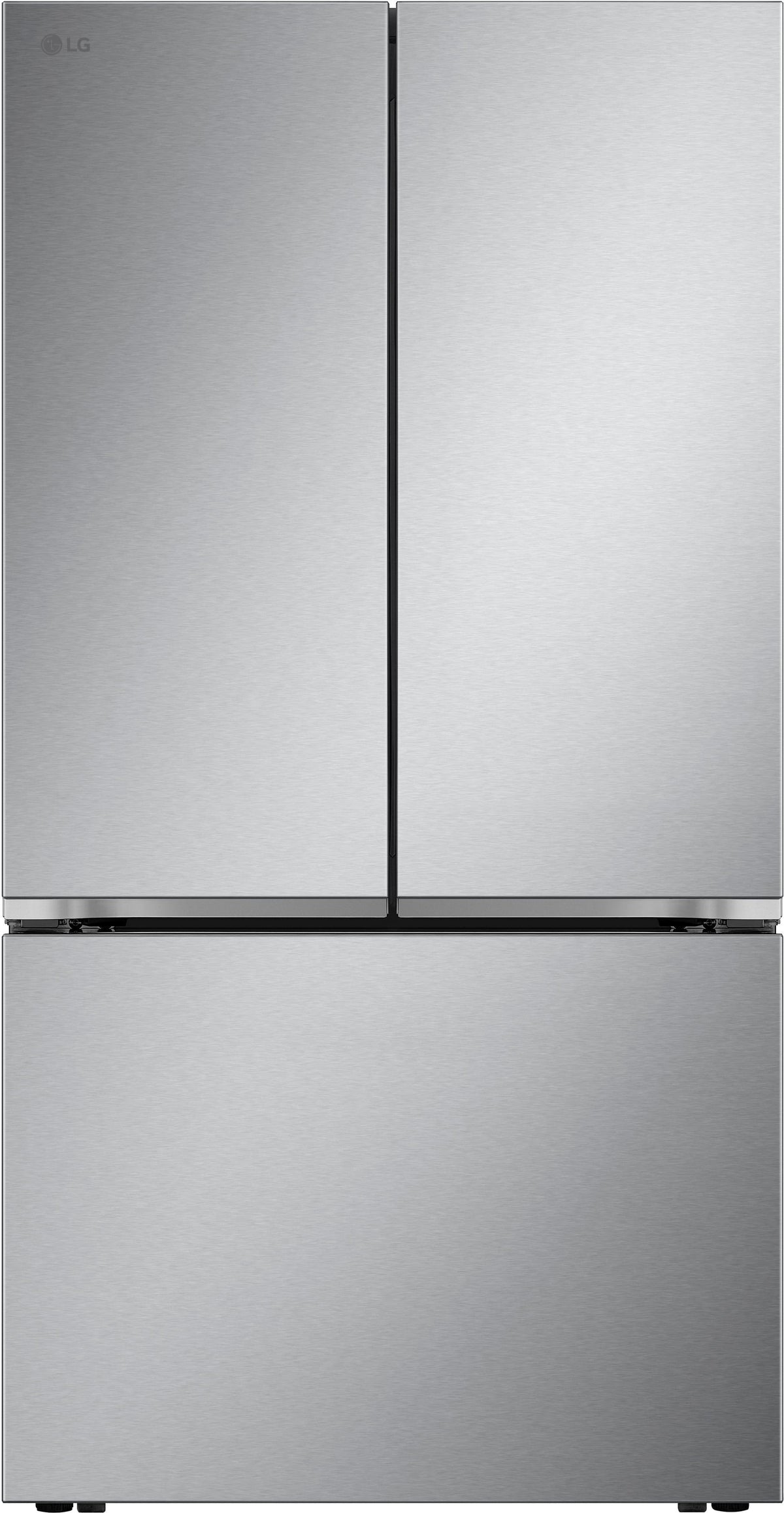 LG - 36-in Wide Counter-Depth MAX 25.1 Cu. Ft. French Door Smart Refrigerator with Zero Clearance Hinge System - Stainless Steel