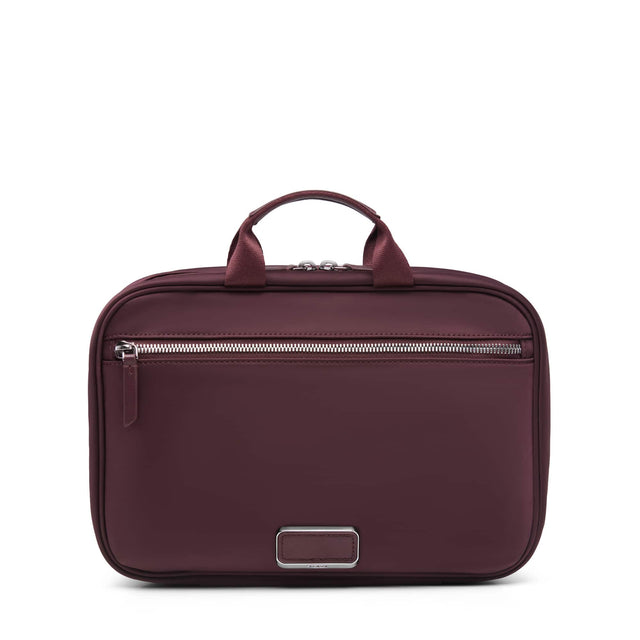 Front. TUMI - Voyageur Madeline Cosmetic Bag - Rosewood.