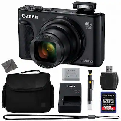 Canon - PowerShot SX740 HS 128GB 4K AOM Pro Kit