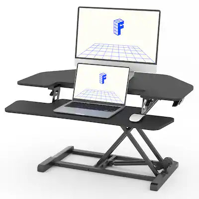 FlexiSpot - M7 Series 36"W Manual Corner Adjustable Standing Desk Converter