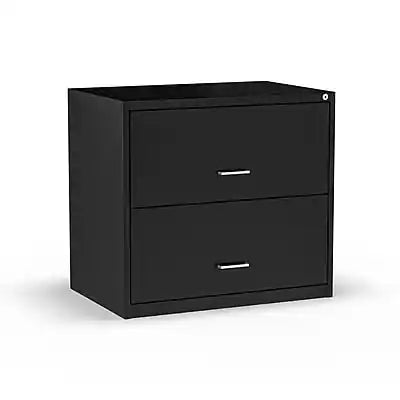 Staples - 2-Drawer Lateral File Cabinet, Letter/Legal Size, Lockable, 27.3"H x 29.8"W x 20.6"D