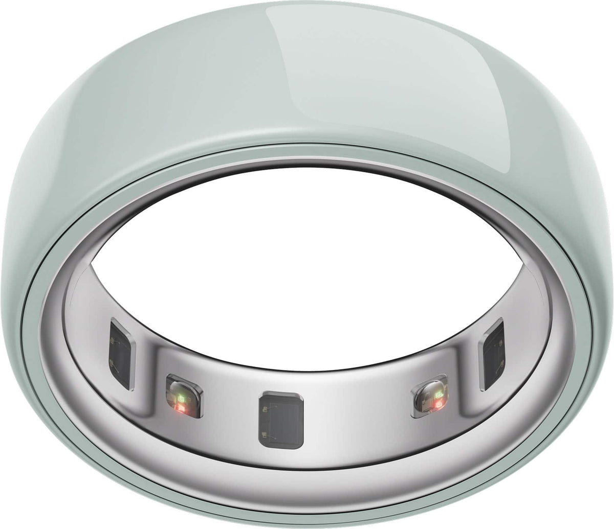 Oura - Ring 4 Ceramic - Smart Ring - Size Before You Buy with OR4 Sizing Kit - Size 4 - Tide - (2025)