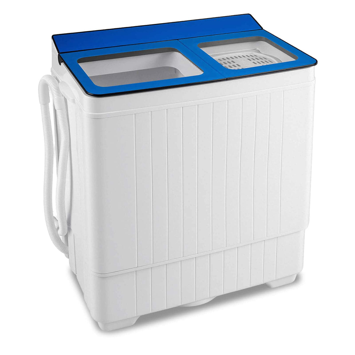 Costway - Portable Washing Machine with 18 LBS Washer 8 LBS Spinner Combo Twin Tub Washer - Blue & White