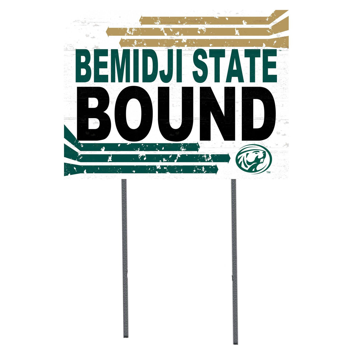 Jardine - Bemidji State Beavers 18" x 24" Team Yard Sign - White