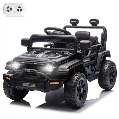 Winado - 12V Kids Battery Powered Ride On Truck Car, Electric Vehicles With Parent Remote Control, Spring Suspension, LED Light