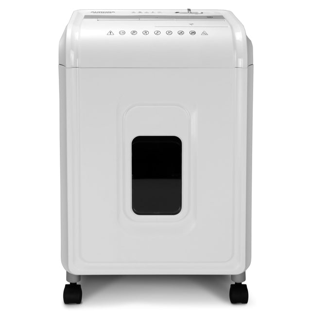Front. Aurora - Aurora AU1262XA Anti-Jam 12-Sheet Crosscut Paper and CD/Credit Card Shredder, White/Gray - White/Gray.