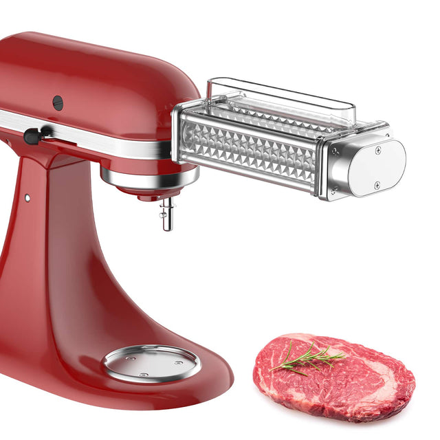 Front. Gvode - Gvode Meat Tenderizer Attachment, Compatible with KitchenAid®, Stainless Steel, Easy Tenderizing - Silver.
