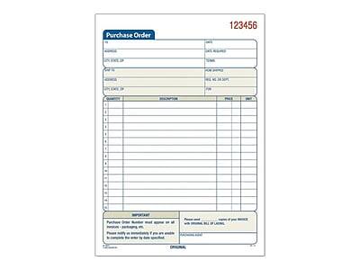 TOPS - 2-Part Carbonless Purchase Requisitions, 7.94"L x 5.56"W, 50 Sets/Book - Multicolor