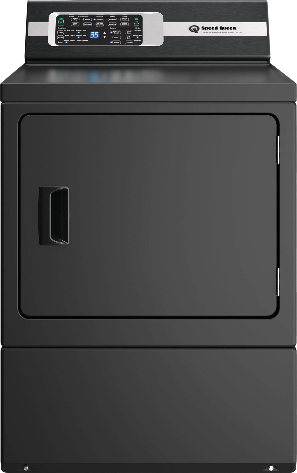 Speed Queen - DR7 - Commercial Heavy Duty Gas Dryer - Matte Black