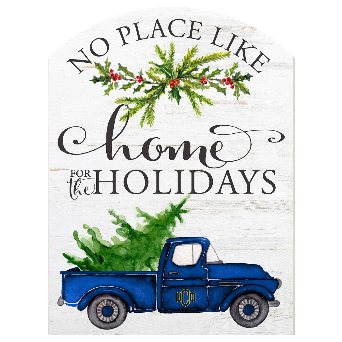 Jardine - Central Oklahoma Bronchos 16'' x 22'' Holiday Marquee Sign - White