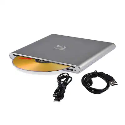 Topteng - 6X USB 3.0 External Blu-ray Burner - Slot-in BD/DVD/CD RW Writer, Plug & Play, 3D Playback for Laptop & Mac
