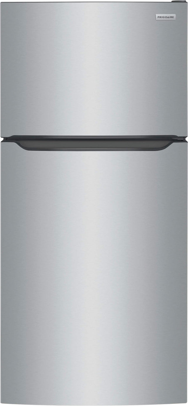 Front. Frigidaire - 30 in. Wide 20 Cu. Ft. Garage Ready Top-Freezer Refrigerator - Stainless Steel.
