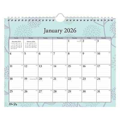 Blue Sky - 2026 Rue Du Flore 11" x 8.75" Monthly Desk Calendar - Multicolor