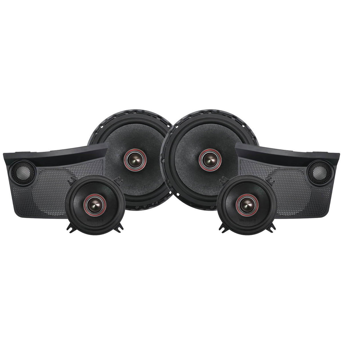 MB Quart - Front Dash 3-Way Component Speakers Upgrade Kit for 21-24 Ford Bronco - Black