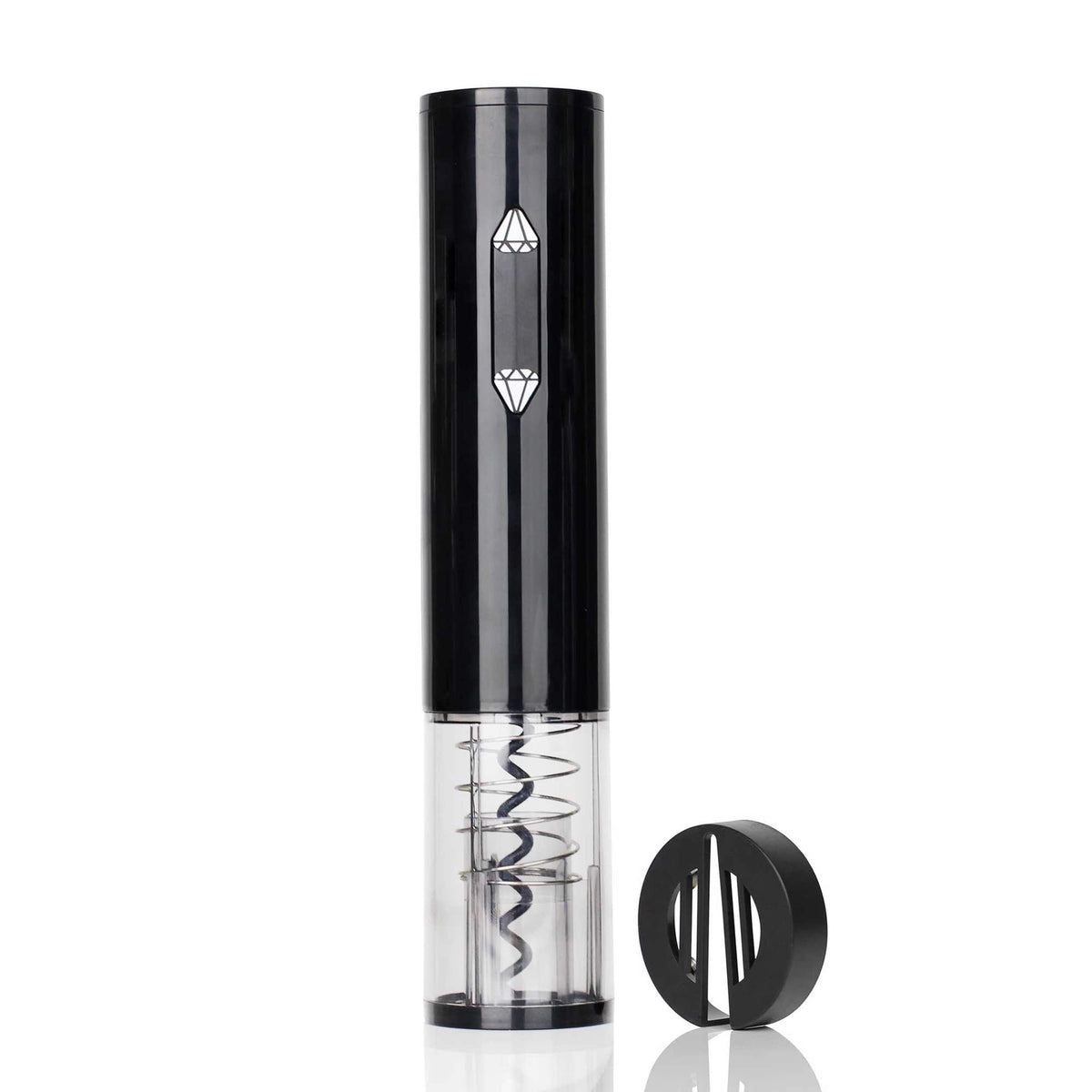Brentwood - Portable Electric Wine Bottle Opener with Foil Cutter - Black