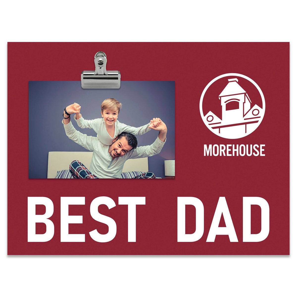 Fan Creations - Morehouse Maroon Tigers 8" x 10.5" Briteline Best Dad Clip Frame - Multicolor