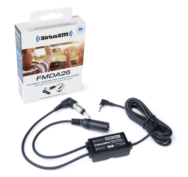 SiriusXM FMDA25 FM DIRECT ADAPTER FOR SATELLITE RADIOS

Direct audio connection to vehicle's FM stereo

See compatibility information on back.