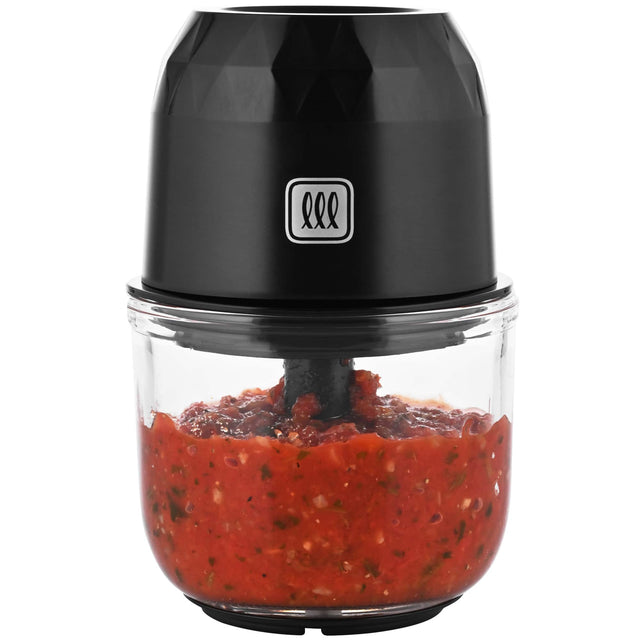 Front. Toastmaster - 1 Cup Cordless Glass Mini Chopper - Black.