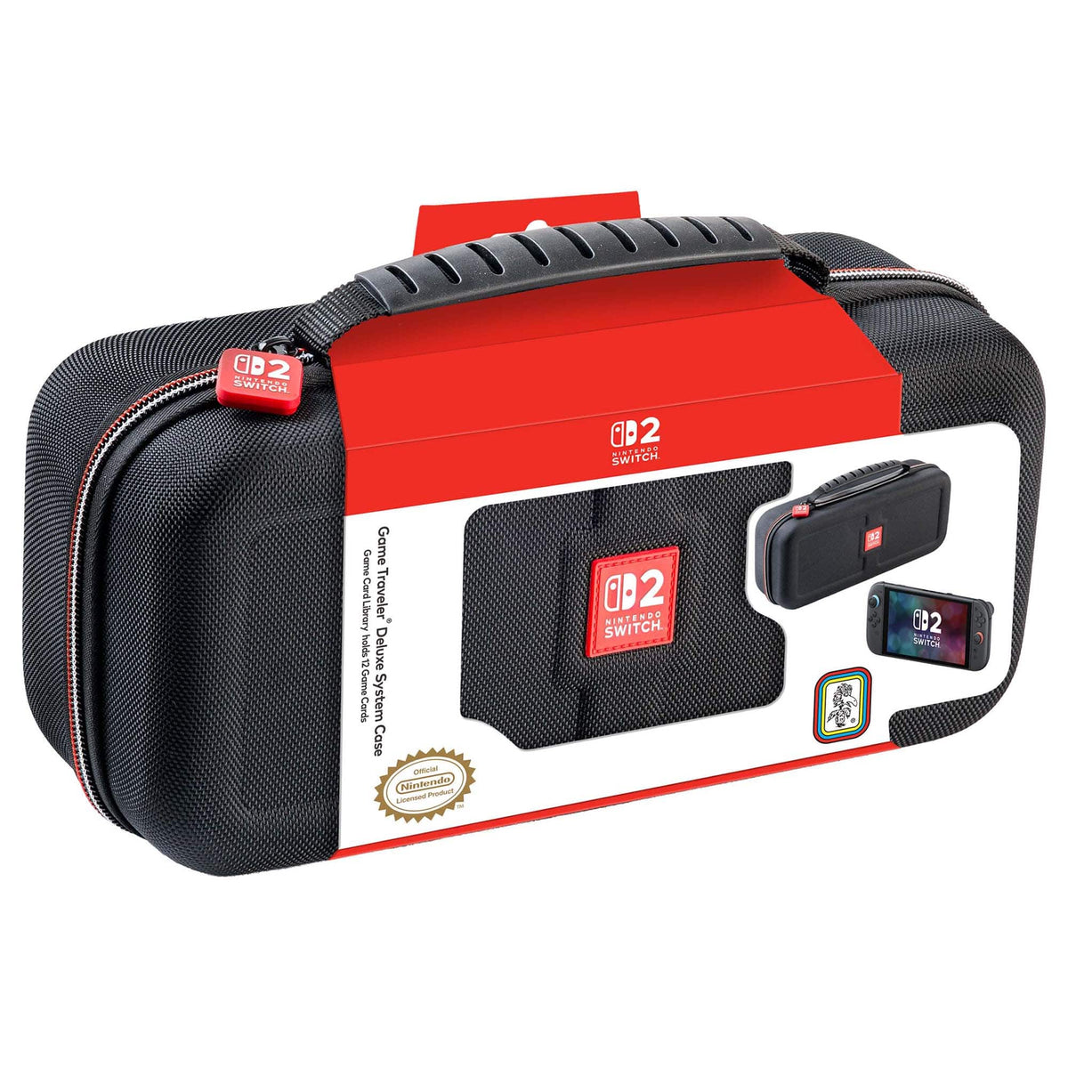 RDS Industries - Nintendo Licensed Nintendo Switch 2 Game Traveler Deluxe System Case - Black