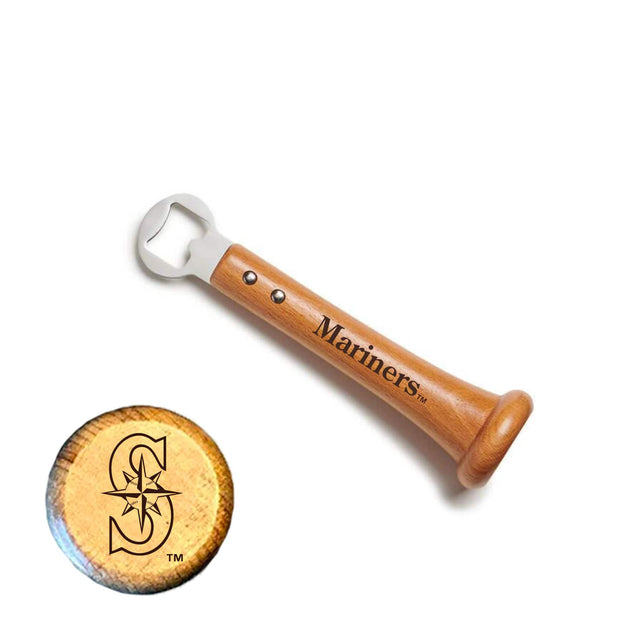 Front. Baseball BBQ - Seattle Mariners Pickoff Bottle Opener - Multicolor.