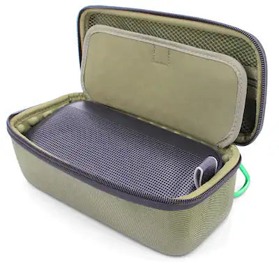 CASEMATIX - Rugged Carry Case Fits Bose Soundlink FlexPortable Bluetooth Speaker and Charge Cable, Impact Resistant With Carabiner