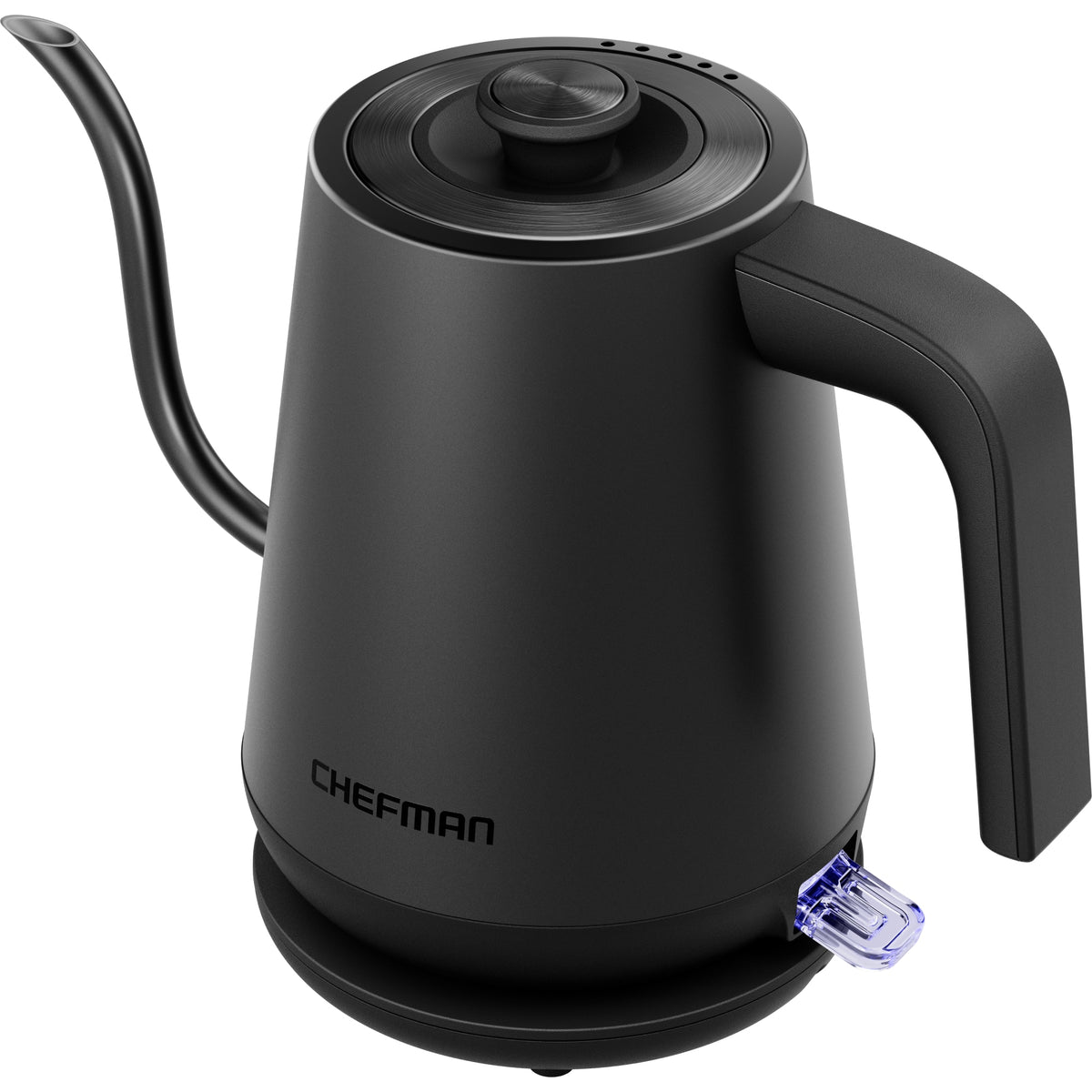 Chefman - Fast-Boil 0.8L Gooseneck Kettle, 1000W with Automatic Shut-Off - Black