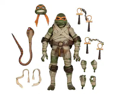 NECA - Universal Monsters/Teenage Mutant Ninja Turtles 7” Scale Action Figure - Michelangelo as The Mummy