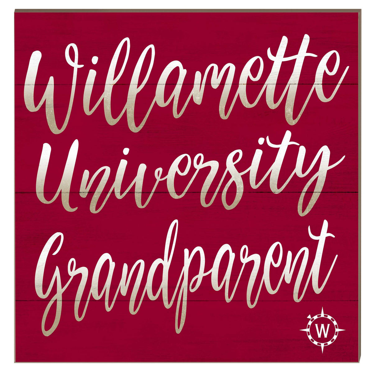 Jardine - Willamette Bearcats 10" x 10" Grandparent Plaque - Maroon