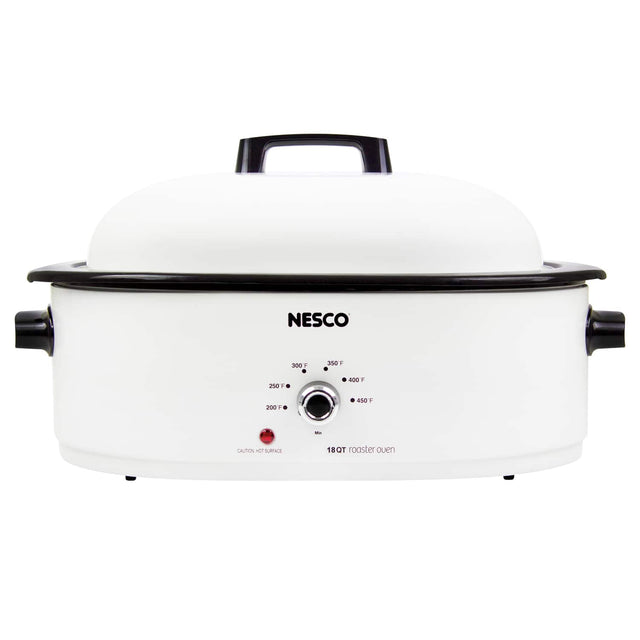 NESCO  
300 F  
250 F  
200 F  
350 F  
400 F  
450 F  
18QT roaster oven  
CAUTION: HOT SURFACE
