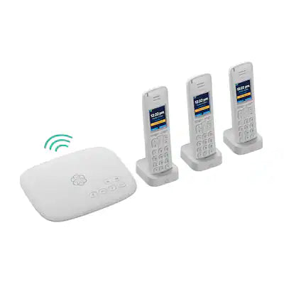 Ooma - Telo Air 2 Internet Home Phone Service with 3 Cordless Handsets