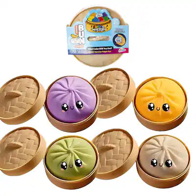 Puka Creations - Rainbow Dumplings 2-Inch Mystery Pack Squishy | Random Set Of 4