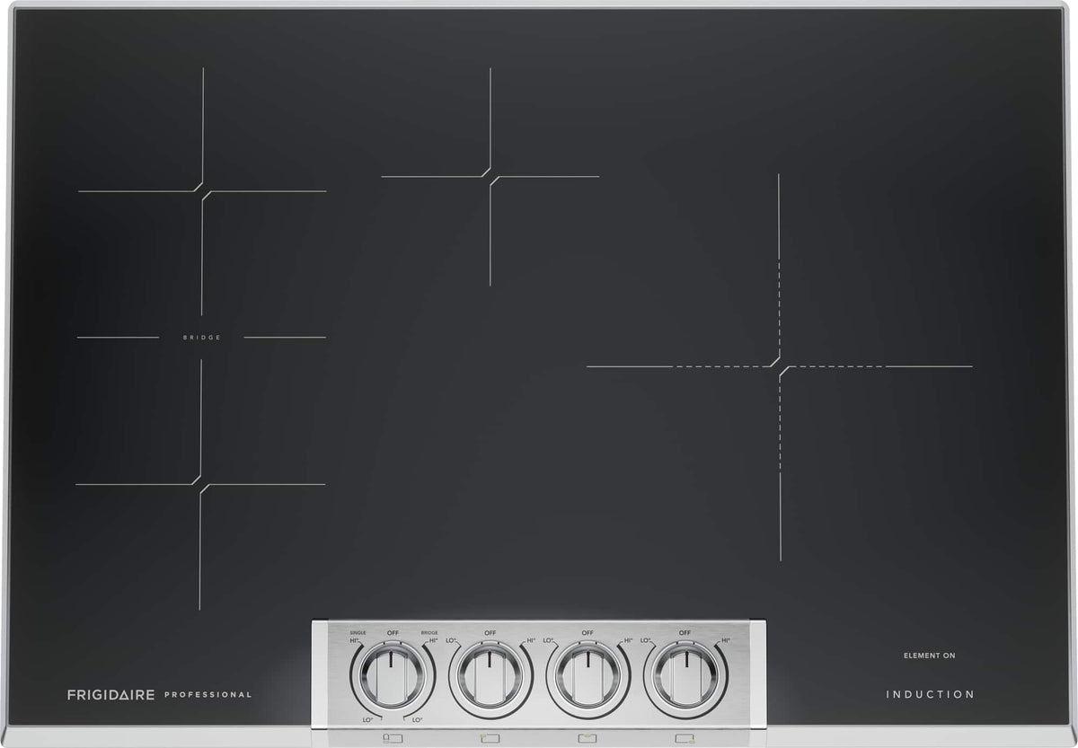 Frigidaire - Professional 30 in. Wide 4 Elements Built-In Electric Induction Cooktop - Stainless Steel