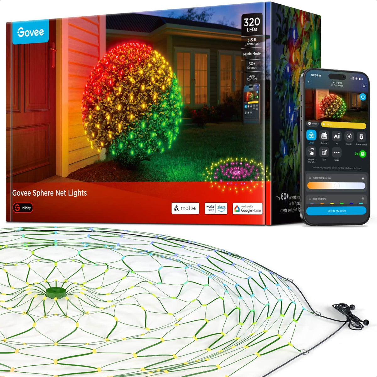 Govee - Circle Net Light 3-5ft