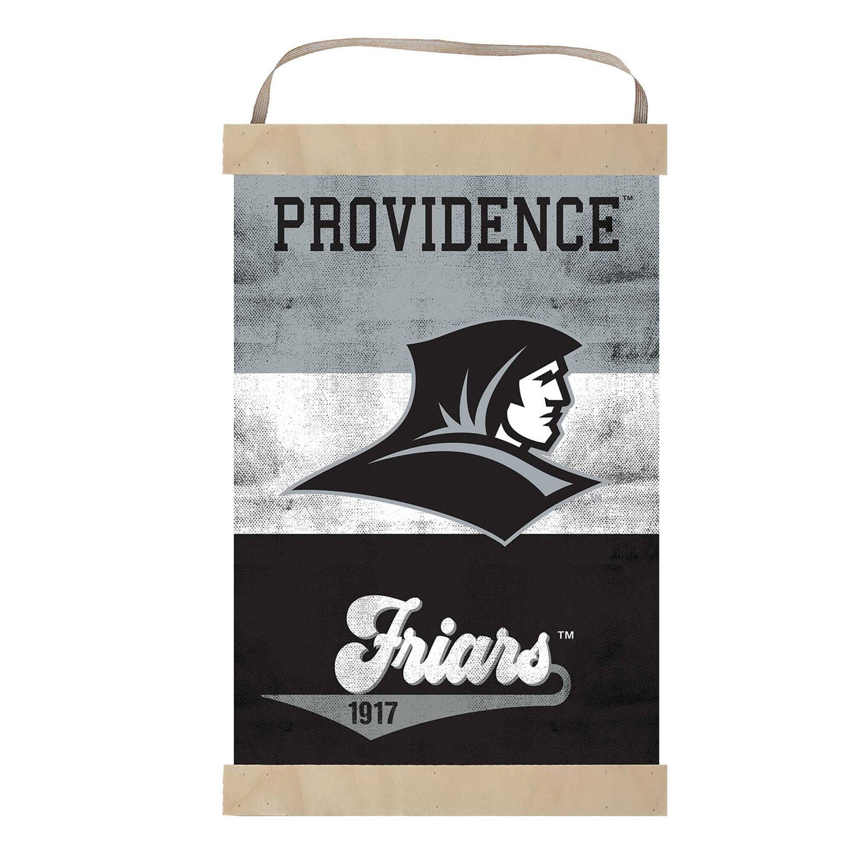 Jardine - Providence Friars Reversible Retro Logo Banner Sign - Black