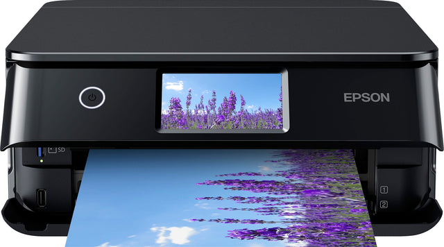 Front. Epson - Expression Photo XP-8800 Wireless Color All-in-One Inkjet Printer - Black.