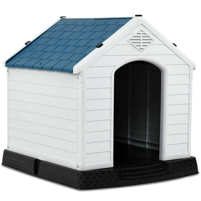 Front. Costway - Costway Plastic Dog House Medium-Sized Pet Puppy Shelter Waterproof Ventilate.
