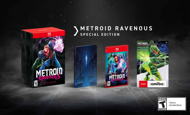 CREASED B2 ASSOCIATE SWITCH.
METROID RAVENOUS > SPECIAL EDITION
100
B2 LOTTON
METROID RAVENOUS SAMUS CHETRONG SARIT) CAMOS PRODUCTION minuterstock samus (TRAZEMETROSE)
6+
SERVICES ULTION METROID RAVENOUS ... ARTIFICIAL EDITION SPECIAL RECEIPT REPREIAS T PRITION SPECIALE - cank
METROID RAVENOUS T SERE
Hingson
amiibo
SteelBook
Game
amiibo
TEEN Violence T Animated Blood ESRB
