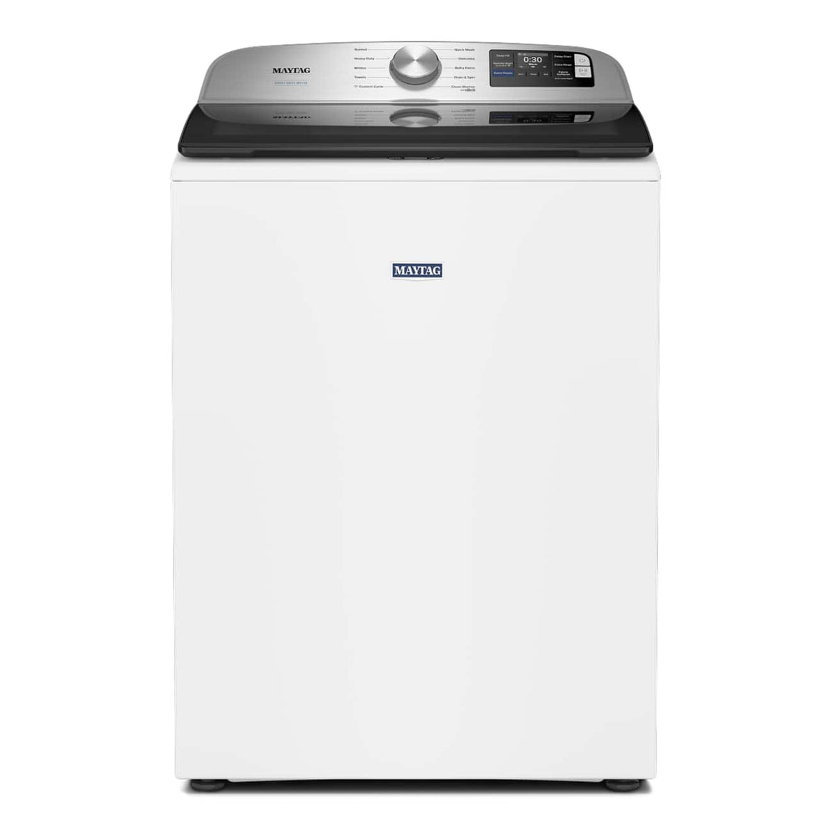Maytag - 5.3 Cu. Ft. High-Efficiency Smart Top Load Impeller Washer with Extra Power - White